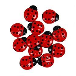 Decorative Buttons - Ladybugs